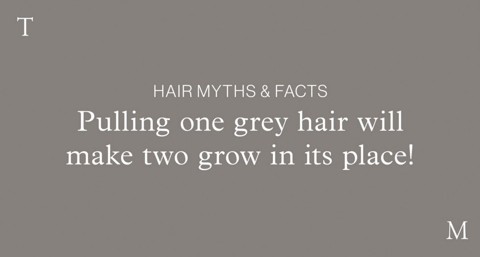 Hair Myths & Facts – Pulling one grey hair will make two grow in its place!